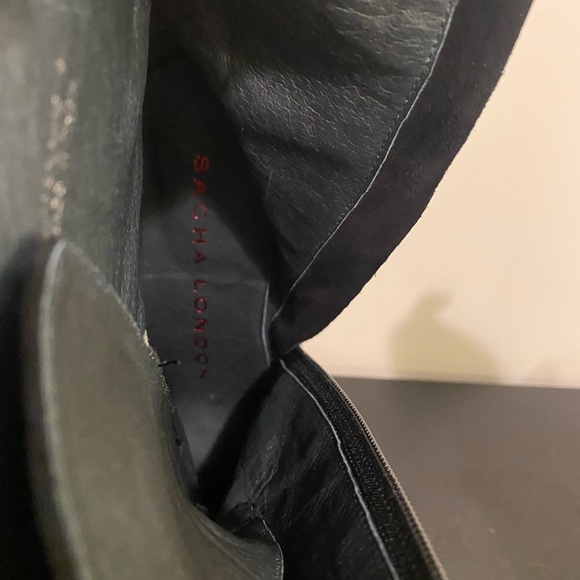 Sacha London Suede Leather Ankle Boots on Black - Picture 8 of 11